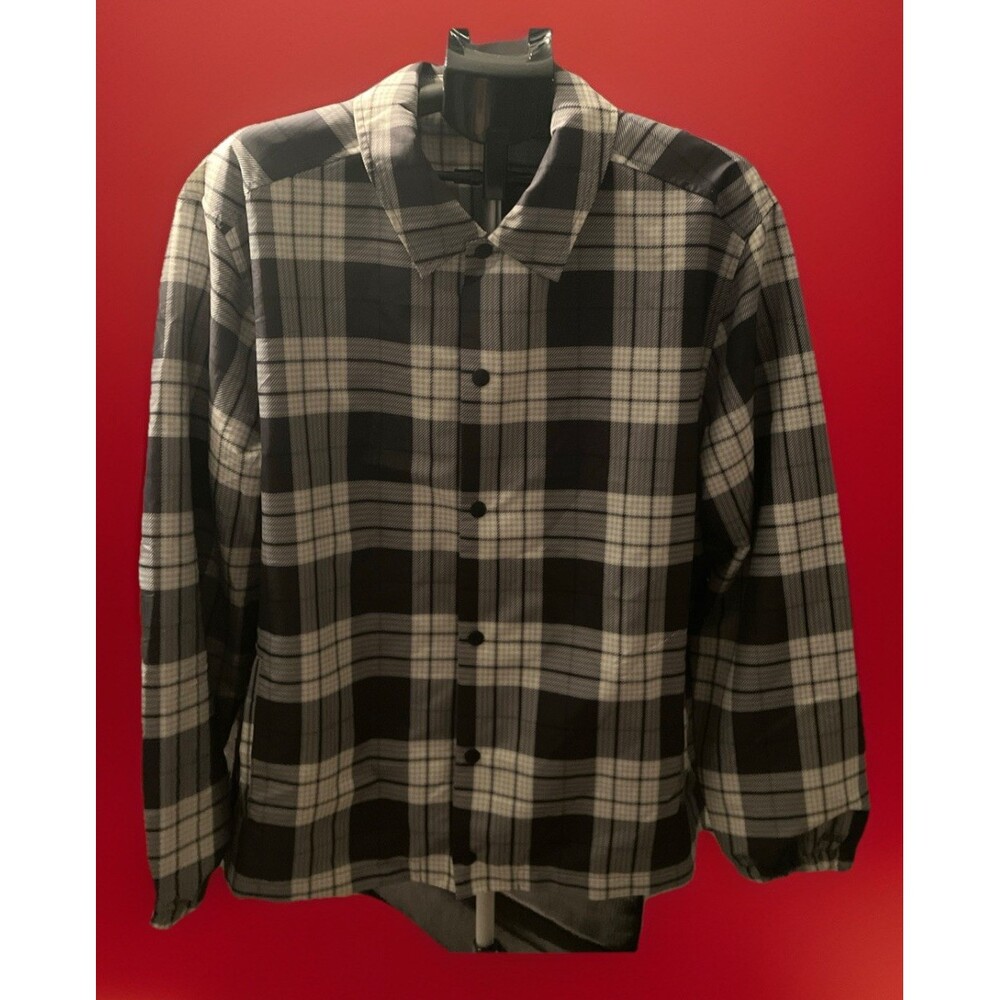 DSG Men Couches Jacket Black & White Checkered Design Size Large